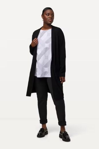 Moda za polnejše Kardigan dugi model s džepovima plus velikost, xxl, Ulla Popken in Johann Popken (JP1880)
