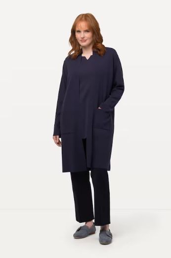 Moda za polnejše Kardigan dugi model s džepovima plus velikost, xxl, Ulla Popken in Johann Popken (JP1880)