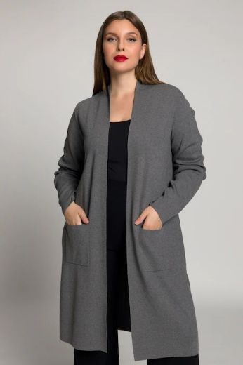 Moda za polnejše Kardigan dugi model s džepovima plus velikost, xxl, Ulla Popken in Johann Popken (JP1880)
