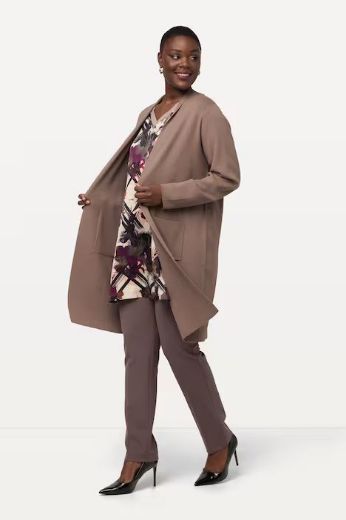 Moda za polnejše Kardigan dugi model s džepovima plus velikost, xxl, Ulla Popken in Johann Popken (JP1880)