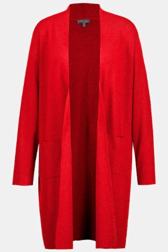 Moda za polnejše Kardigan dugi model s džepovima plus velikost, xxl, Ulla Popken in Johann Popken (JP1880)