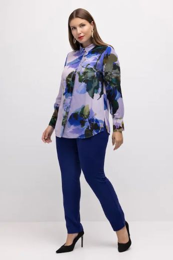 Moda za polnejše Hlače elastične uži model nogavica plus velikost, xxl, Ulla Popken in Johann Popken (JP1880)