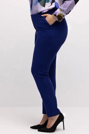 Moda za polnejše Hlače elastične uži model nogavica plus velikost, xxl, Ulla Popken in Johann Popken (JP1880)