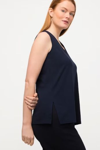 Moda za polnejše Top V ovratnik plus velikost, xxl, Ulla Popken in Johann Popken (JP1880)