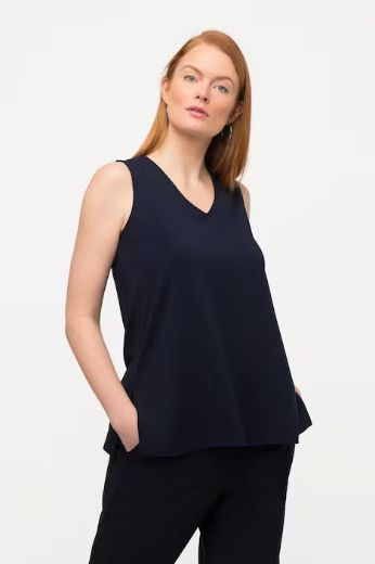 Moda za polnejše Top V ovratnik plus velikost, xxl, Ulla Popken in Johann Popken (JP1880)