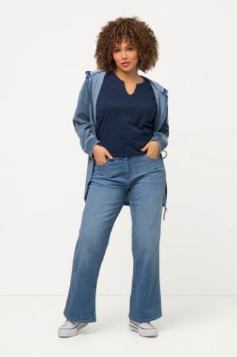 Moda za polnejše Hlače široki model nogavica plus velikost, xxl, Ulla Popken in Johann Popken (JP1880)