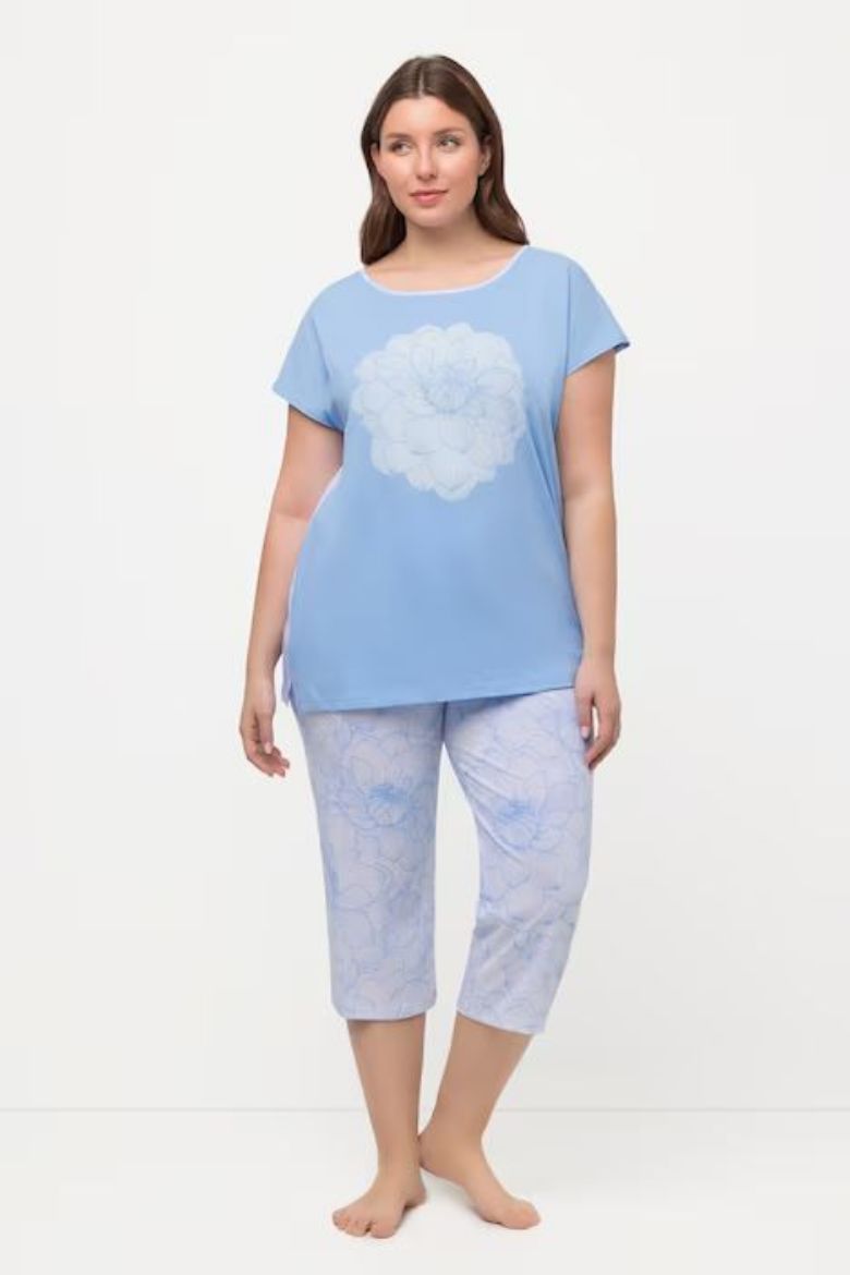 Moda za polnejše Pidžama cvjetni motiv plus velikost, xxl, Ulla Popken in Johann Popken (JP1880)
