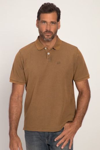 Moda za polnejše Majica Polo isprani efekt plus velikost, xxl, Ulla Popken in Johann Popken (JP1880)