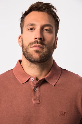 Moda za polnejše Majica Polo isprani efekt plus velikost, xxl, Ulla Popken in Johann Popken (JP1880)