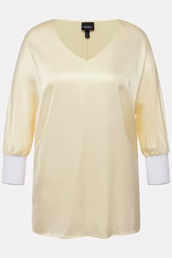 Moda za polnejše Bluza V ovratnik sa stisnutim rukavima plus velikost, xxl, Ulla Popken in Johann Popken (JP1880)