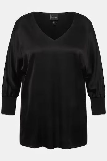Moda za polnejše Bluza V ovratnik sa stisnutim rukavima plus velikost, xxl, Ulla Popken in Johann Popken (JP1880)