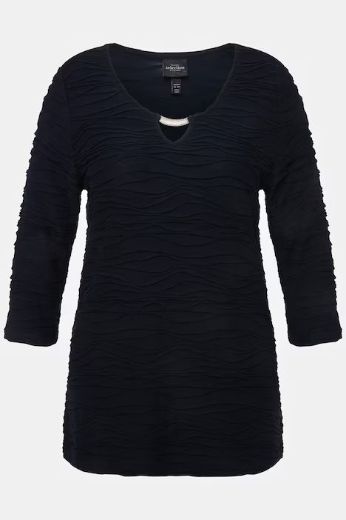 Moda za polnejše Majica s ukrasnim dodatkom na ovratniku plus velikost, xxl, Ulla Popken in Johann Popken (JP1880)