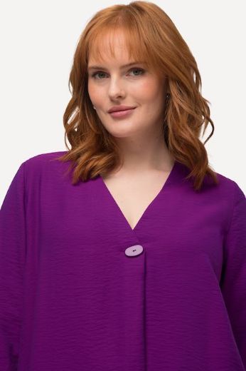 Moda za polnejše Bluza 3/4 rukavi s ukrasnim gumbom plus velikost, xxl, Ulla Popken in Johann Popken (JP1880)
