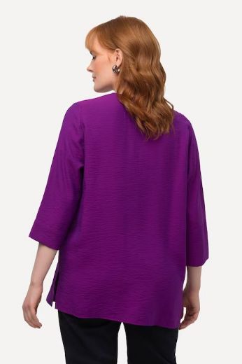 Moda za polnejše Bluza 3/4 rukavi s ukrasnim gumbom plus velikost, xxl, Ulla Popken in Johann Popken (JP1880)