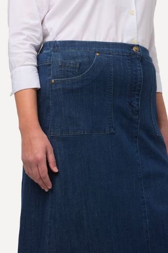Moda za polnejše Suknja traper A kroja plus velikost, xxl, Ulla Popken in Johann Popken (JP1880)