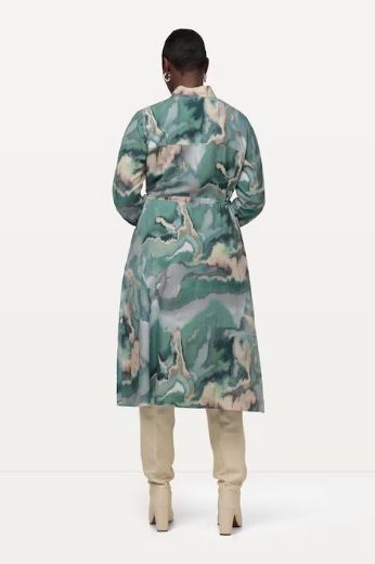 Moda za polnejše Haljina motiv mramora dugih rukava plus velikost, xxl, Ulla Popken in Johann Popken (JP1880)