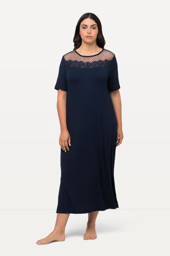 Moda za polnejše Spavaćica s ukrasnom čipkom na ovratniku plus velikost, xxl, Ulla Popken in Johann Popken (JP1880)