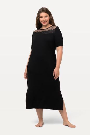 Moda za polnejše Spavaćica s ukrasnom čipkom na ovratniku plus velikost, xxl, Ulla Popken in Johann Popken (JP1880)