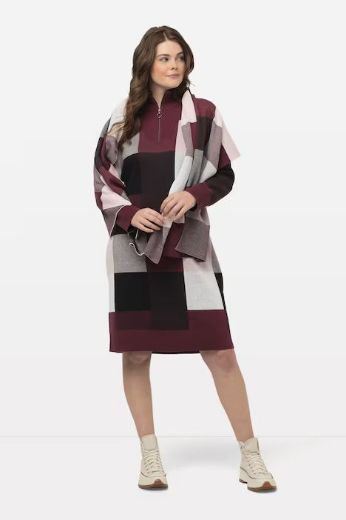Moda za polnejše Šal karirani plus velikost, xxl, Ulla Popken in Johann Popken (JP1880)