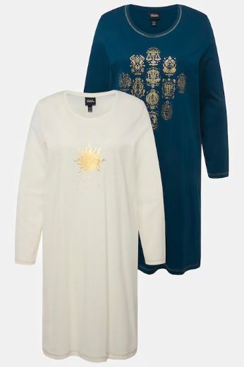 Moda za polnejše Spavaćice 2 komada motiv astrologije plus velikost, xxl, Ulla Popken in Johann Popken (JP1880)