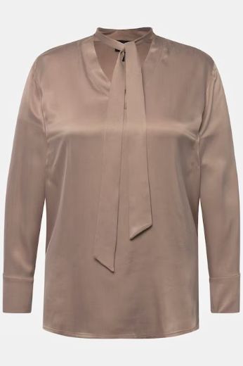 Moda za polnejše Bluza s vezanjem na ovratniku plus velikost, xxl, Ulla Popken in Johann Popken (JP1880)