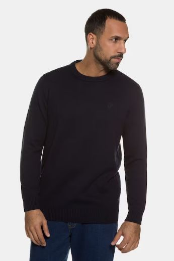 Moda za polnejše Pulover okrugli ovratnik plus velikost, xxl, Ulla Popken in Johann Popken (JP1880)
