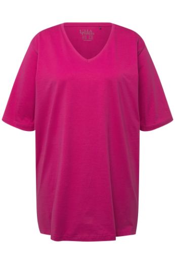 Moda za polnejše Majica V izrez Basic plus velikost, xxl, Ulla Popken in Johann Popken (JP1880)