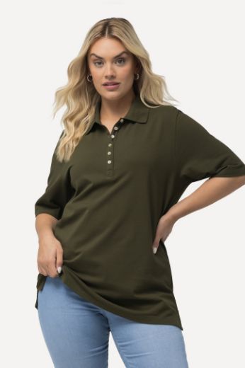Moda za polnejše Majica Polo kratki rukavi plus velikost, xxl, Ulla Popken in Johann Popken (JP1880)