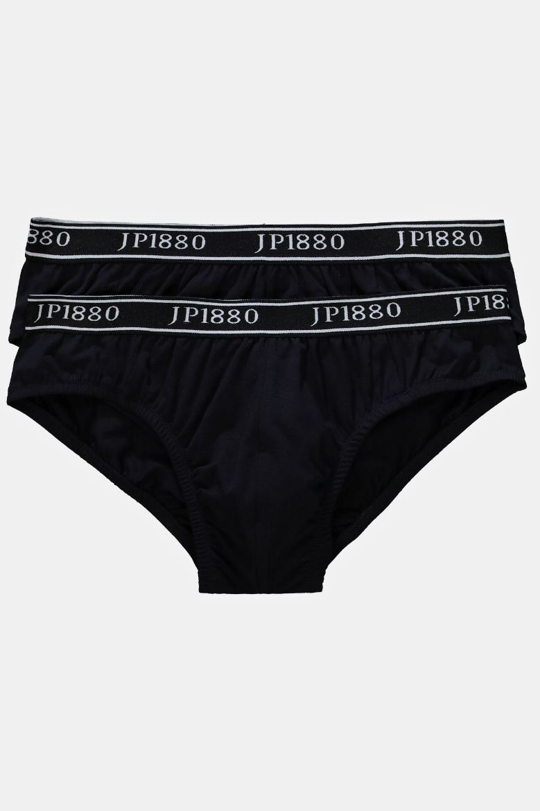 Moda za polnejše Gaće slip 2 komada s natpisom na obrubu plus velikost, xxl, Ulla Popken in Johann Popken (JP1880)