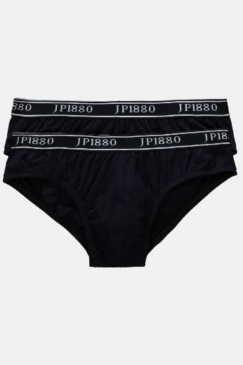 Moda za polnejše Gaće slip 2 komada s natpisom na obrubu plus velikost, xxl, Ulla Popken in Johann Popken (JP1880)