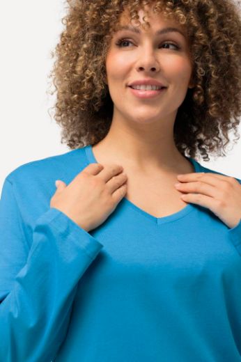 Moda za polnejše Majica Basic dugi rukavi plus velikost, xxl, Ulla Popken in Johann Popken (JP1880)