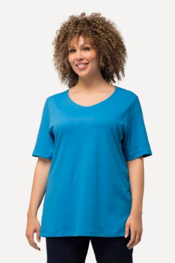 Moda za polnejše Majica Slim Fit V ovrtanik plus velikost, xxl, Ulla Popken in Johann Popken (JP1880)