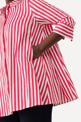 Moda za polnejše Bluza na pruge s 3/4 rukavima plus velikost, xxl, Ulla Popken in Johann Popken (JP1880)