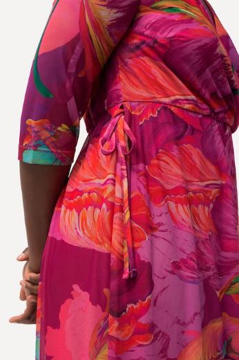 Moda za polnejše Haljina elegantna V ovratnika cvjetnog printa plus velikost, xxl, Ulla Popken in Johann Popken (JP1880)
