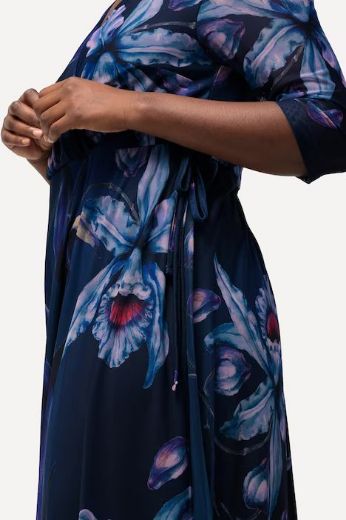 Moda za polnejše Haljina elegantna V ovratnika cvjetnog printa plus velikost, xxl, Ulla Popken in Johann Popken (JP1880)