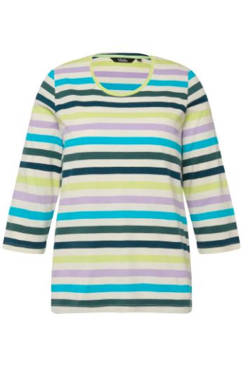 Moda za polnejše Majica 3/4 rukavi na pruge plus velikost, xxl, Ulla Popken in Johann Popken (JP1880)