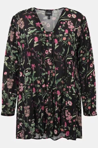Moda za polnejše Bluza cvjetnog printa V ovratnika plus velikost, xxl, Ulla Popken in Johann Popken (JP1880)