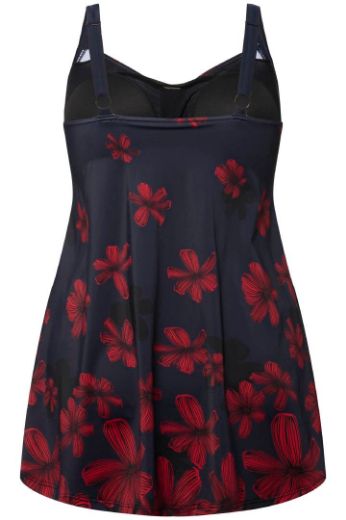 Moda za polnejše Kupaći kostim haljina cvjetnog printa plus velikost, xxl, Ulla Popken in Johann Popken (JP1880)