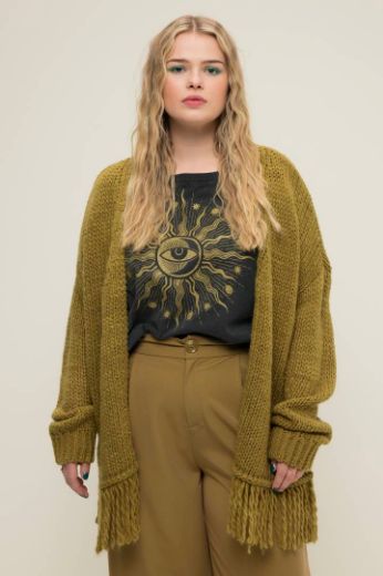 Moda za polnejše Kardigan s resicama plus velikost, xxl, Ulla Popken in Johann Popken (JP1880)