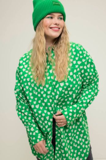 Moda za polnejše Košulja šireg kroja s printom srca plus velikost, xxl, Ulla Popken in Johann Popken (JP1880)