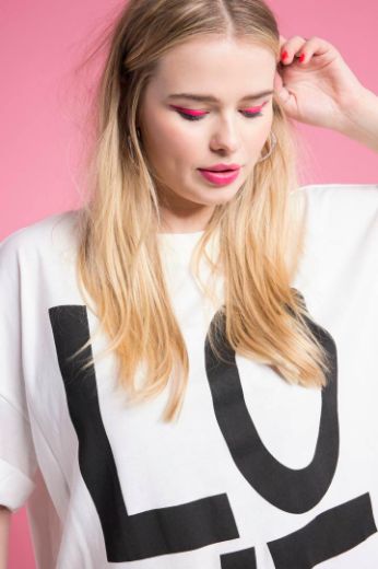 Moda za polnejše Majica dužeg kroja s natpisom plus velikost, xxl, Ulla Popken in Johann Popken (JP1880)