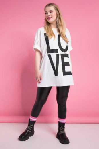 Moda za polnejše Majica dužeg kroja s natpisom plus velikost, xxl, Ulla Popken in Johann Popken (JP1880)