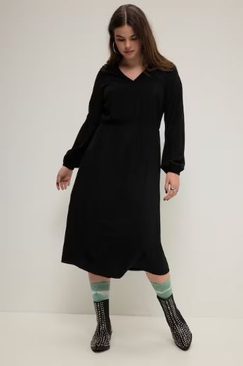 Moda za polnejše Haljina V ovratnika dugih rukava plus velikost, xxl, Ulla Popken in Johann Popken (JP1880)