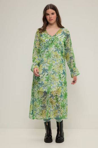 Moda za polnejše Haljina A kroja cvjetnog printa plus velikost, xxl, Ulla Popken in Johann Popken (JP1880)