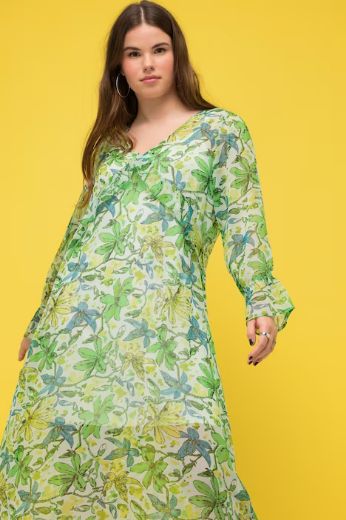 Moda za polnejše Haljina A kroja cvjetnog printa plus velikost, xxl, Ulla Popken in Johann Popken (JP1880)