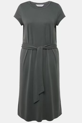 Moda za polnejše Haljina A kroja na vezanje kratkih rukava plus velikost, xxl, Ulla Popken in Johann Popken (JP1880)