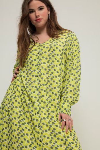 Moda za polnejše Haljina maxi A kroja na kopčanje plus velikost, xxl, Ulla Popken in Johann Popken (JP1880)