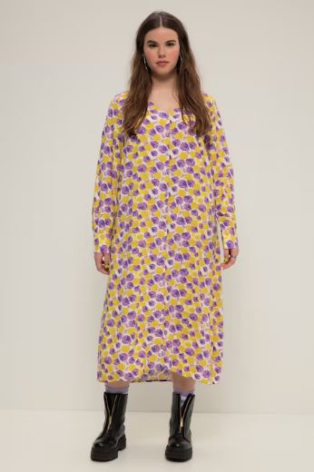 Moda za polnejše Haljina maxi A kroja na kopčanje plus velikost, xxl, Ulla Popken in Johann Popken (JP1880)