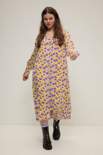 Moda za polnejše Haljina maxi A kroja na kopčanje plus velikost, xxl, Ulla Popken in Johann Popken (JP1880)