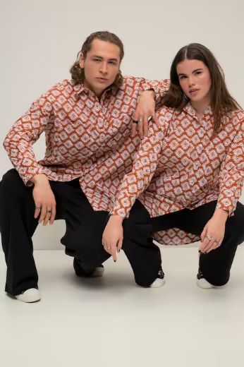 Moda za polnejše Košulja šireg kroja s grafičkim printom plus velikost, xxl, Ulla Popken in Johann Popken (JP1880)